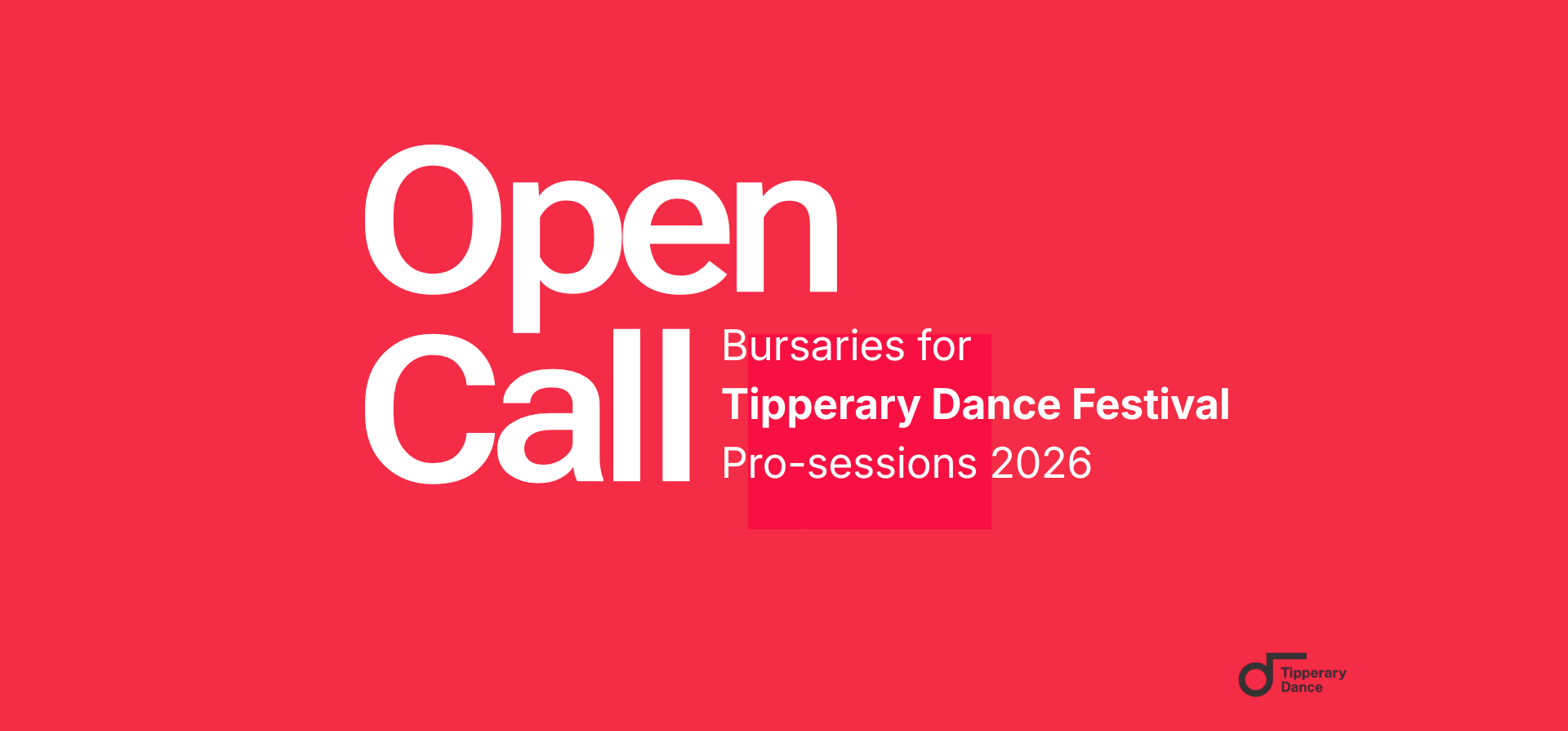 Bursaries for Tipperary Dance Festival Pro-sessions 2026